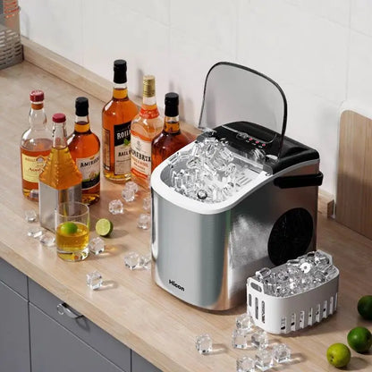 220V Portable Ice Maker Machine for Home & Camping Quick Ice Self-Cleaning Small Ice Machine For HomeOutdoor Energy Efficien