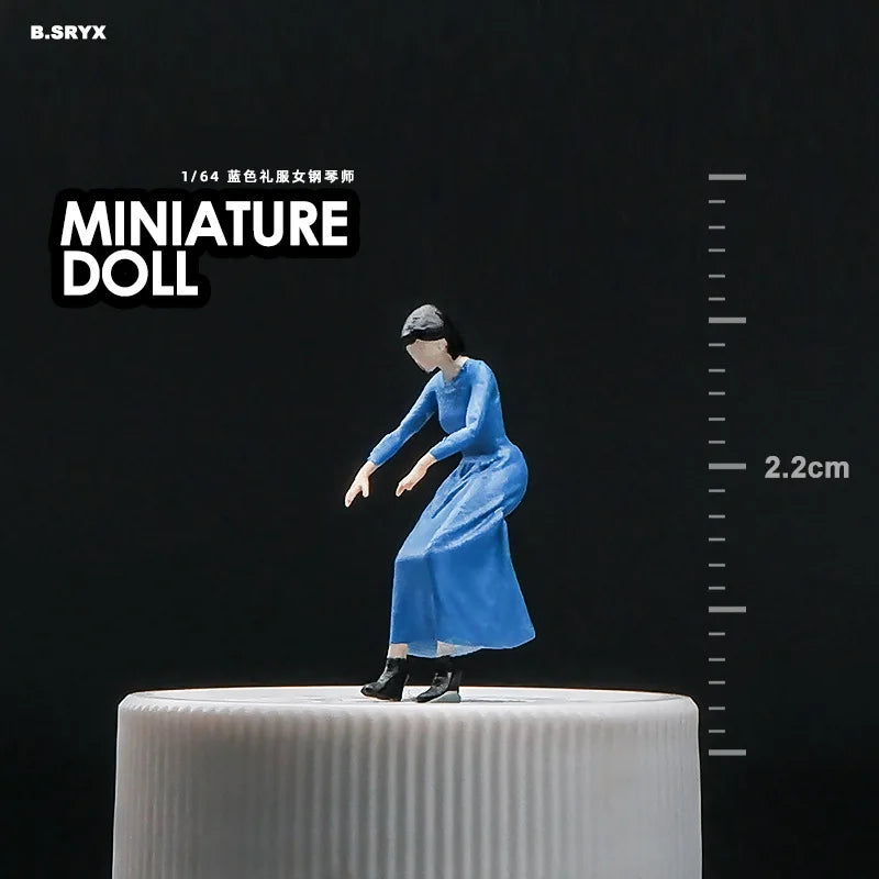 1/64 Scale Figure Band Singer Model  Resin  Miniature Figures Diorama Minifigures Garage Scenes DIY Craft Toys Collectible