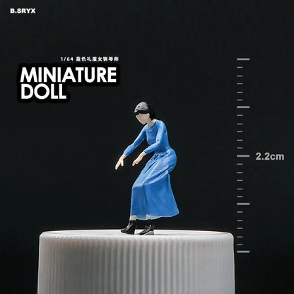 1/64 Scale Figure Band Singer Model  Resin  Miniature Figures Diorama Minifigures Garage Scenes DIY Craft Toys Collectible