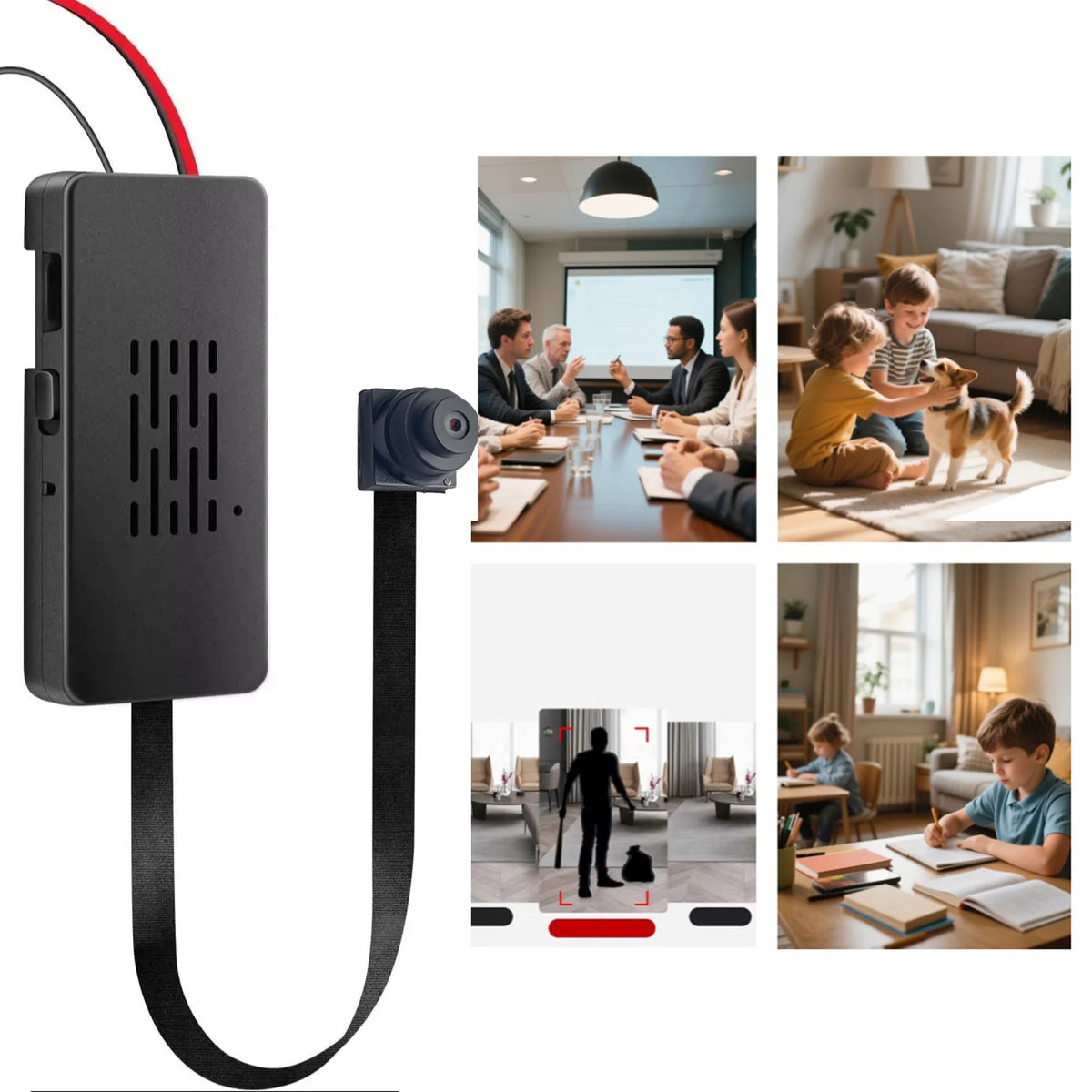 Tuya HD Mini DIY Camera Wide Angle Supports Remote Viewing, Motion Detection, Wireless Security Camera Supports Automatic Alarm