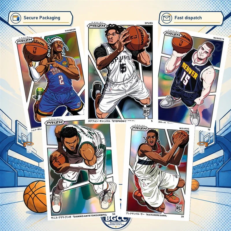 DIY Homemade NBA Basketball collection card Stephen Curry LeBron James Anthony Edwards Luka Doncic Manga series