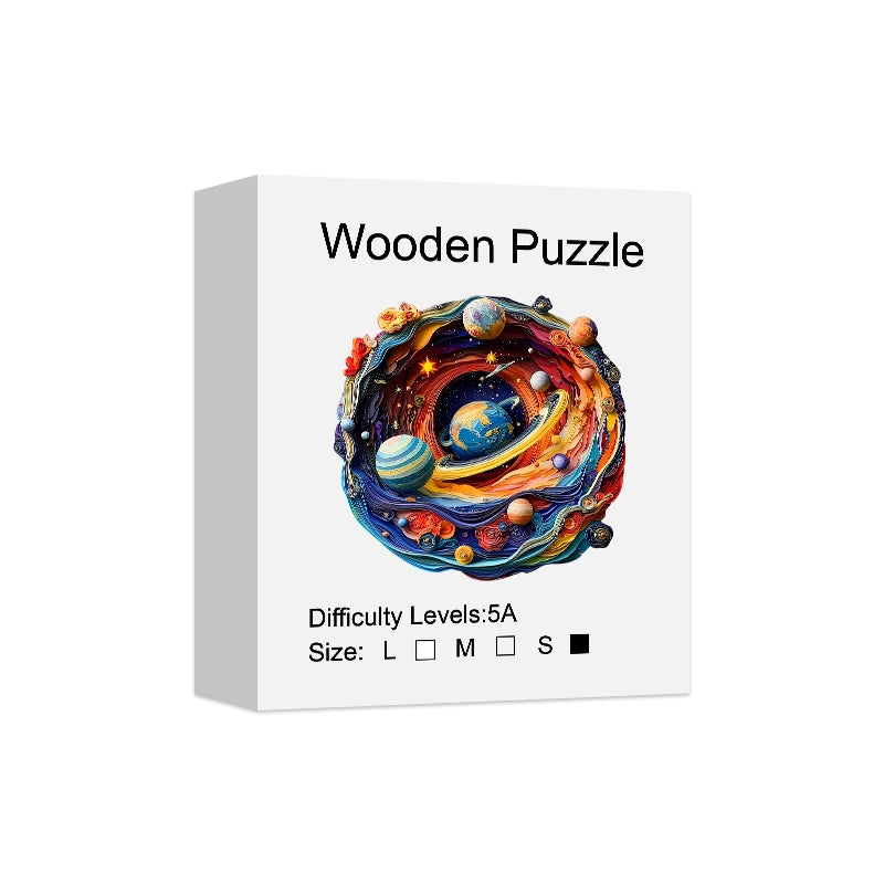 Space Planet Wooden Puzzle, High Difficulty Toys Puzzle, Concentration Training For Adults, Christma Birthday Holiday Gifts