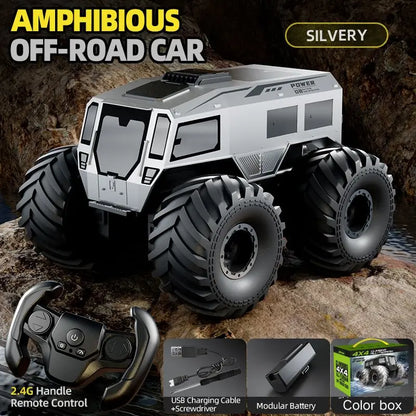 New JJRC Q210 RC Sherpa Four-Wheel Drive Large Foot Climbing All-Terrain Amphibious Vehicle Toys for Children.