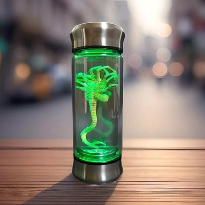 Alien - Themed Specimen Glow Jar - LED Sci-fi Night Light, Mysterious Creature Glass Container Decor for Home Desktop Collection