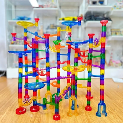 Safety Material Educational Toys Marble Toys Ball Track Assembly Building Blocks Kids' Marbel Run Toys Rail Track