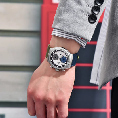 2026 RollsTimi New Men's Watches Two-color Nylon Quartz Watch Men Sport Chronograph Japan Movt AR Sapphire Glass Wristwatch Men
