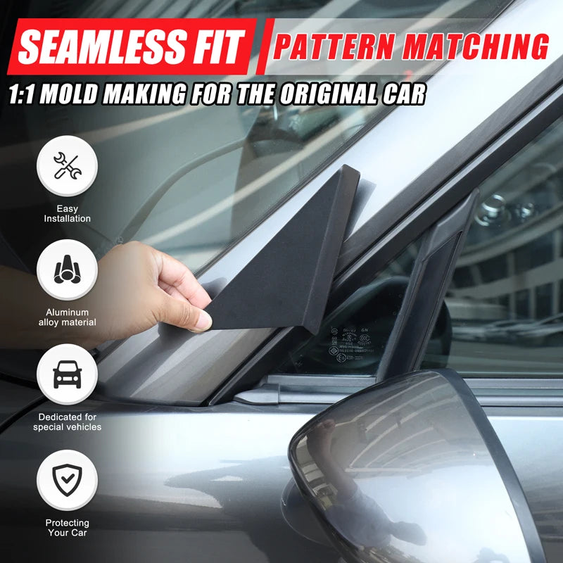For Mazda MX-5 MX5 ND 2016-2026 Aluminum Alloy Car A-Pillar Triangle Spoiler Wind Deflector Trim Panel Accessories
