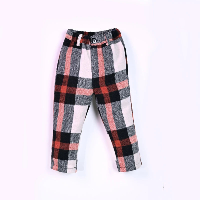 Ali-Plus Family Clothes Set Black Cotton Mousse Cashme Plaid Girl Dress Vest Shirt Black Mock Neck Top Plaid for Autumn Children