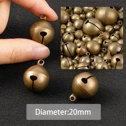 5-50pcs 6/8/10/12/14/16/18/20/25mm Bronze Metal Jingle Bells Loose Beads Festival Party Christmas Decor DIY Crafts Accessories