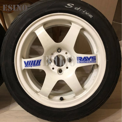 Car Styling Volk Racing Classical Wheel Rim Decorative Vinyl Creative Sticker Decal Set for RAYS Volk Racing TE37 TE37 SL TE37C