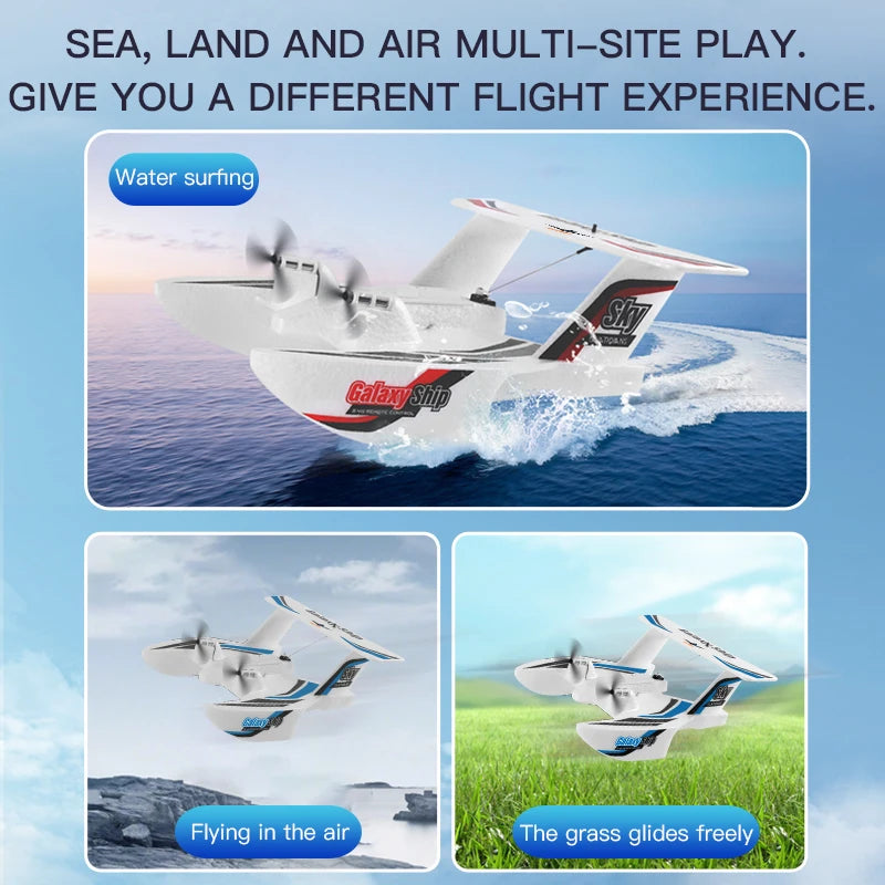 KF603 RC Glider EPP Foam 2.4G 3CH Radio Control Sea And Air RC Plane Water Land Flying Boat Airplane Toys Gift For Boys