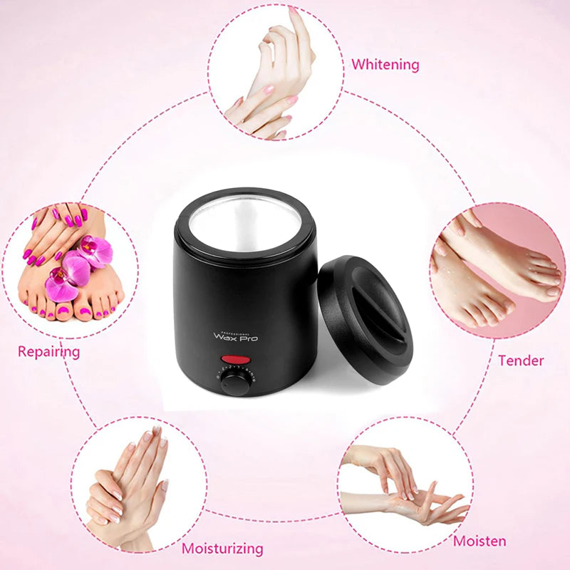 200ml Wax Melting Machine + 100g/200g /300g Wax Beans Set, Wax Heating, Wax Hair Removal And Wax Therapy Machine Wax Melting Pot