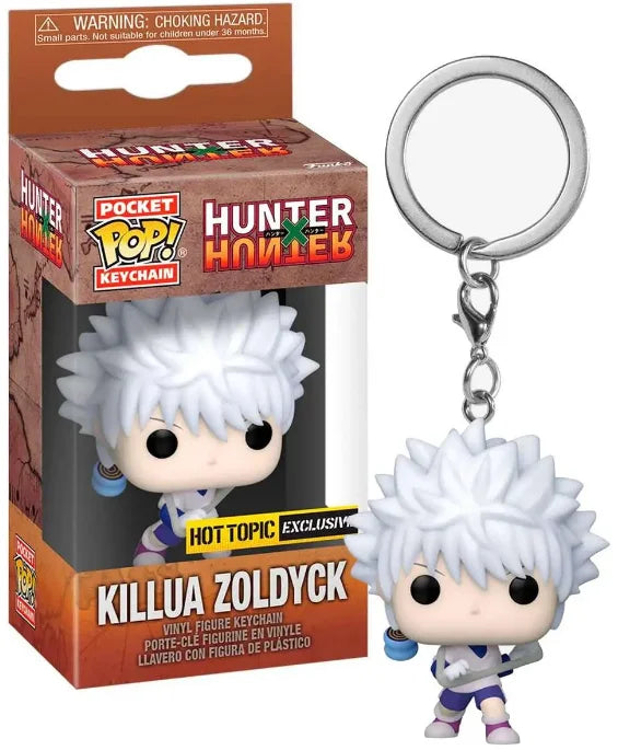 New FUNKO POP Pocket Keychain Hunter Killua Zoldyck PVC Action Figure Collection Model Bag Pendant Toys for Gifts