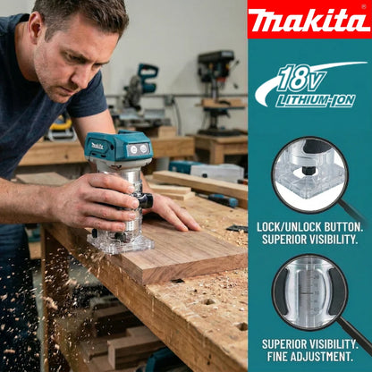 Makita DRT50 Cordless Trimmer Rechargeable Trimming Machine Brushless Slotting Tool Milling Woodwork Engraving Machine