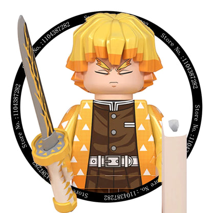 Demon Slayer Miniatures, Tan Errou, NeiZuko, Guiyou, Shinobu, collectible action figures, children's assembled toys, gifts.