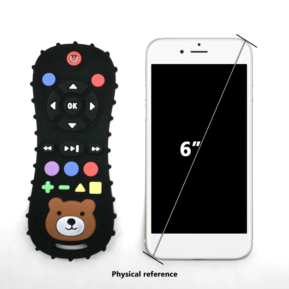 Novelty Silicone Simulation TV Remote Control Shape Soothing Toy Baby F