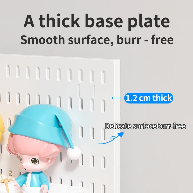 Home Furniture Storage Pegboard: Desktop Standing Height-Adjustable Storage Rack, Also for Displaying Decorative Figurines
