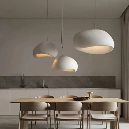 Nordic Wabi Sabi Pendant Lamps Dining Room Lighting Modern Living Room Bedroom LED Ceiling Chandelier Loft Lustre Hanging Lights