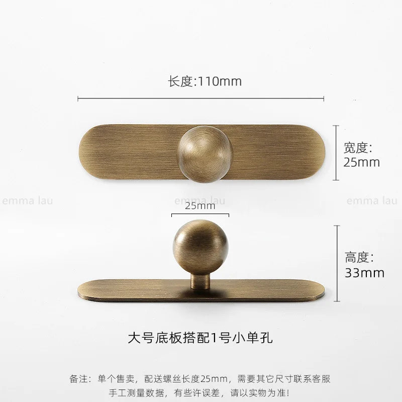 Light Luxury Brass Furniture Handles Retro Long Strip Cabinet Handles Round Door Drawer Knobs Kitchen Wardrobe Cupboard Pulls