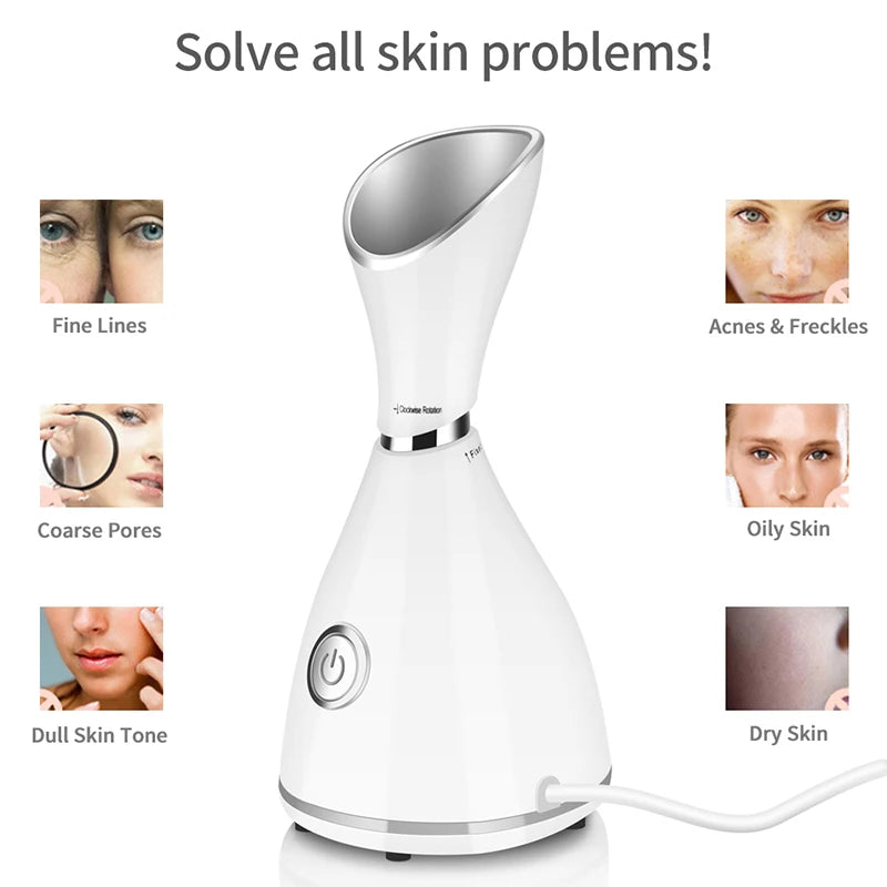 Professional Hot Mist Beauty hydration Sauna Steamer Face Facial Steamer Machine Portable Skin Care Nano Ionic Facial Steamer