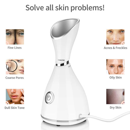 Professional Hot Mist Beauty hydration Sauna Steamer Face Facial Steamer Machine Portable Skin Care Nano Ionic Facial Steamer