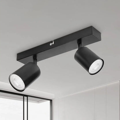 Modern LED Ceiling Light -  GU10 Wall Light Black - Energy Saving, Living Room, Bedroom, Kitchen, Easy Installation, Bulb Not In