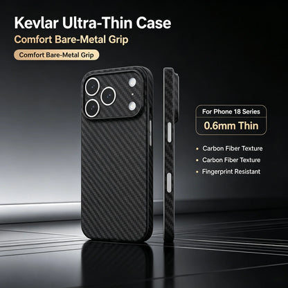 Business 1500D Carbon Fiber Lines TPU Phone Case for IPhone 18 Pro Max AIR 17 E Luxury Ultra-Thin Rugged Protect Cover Shell