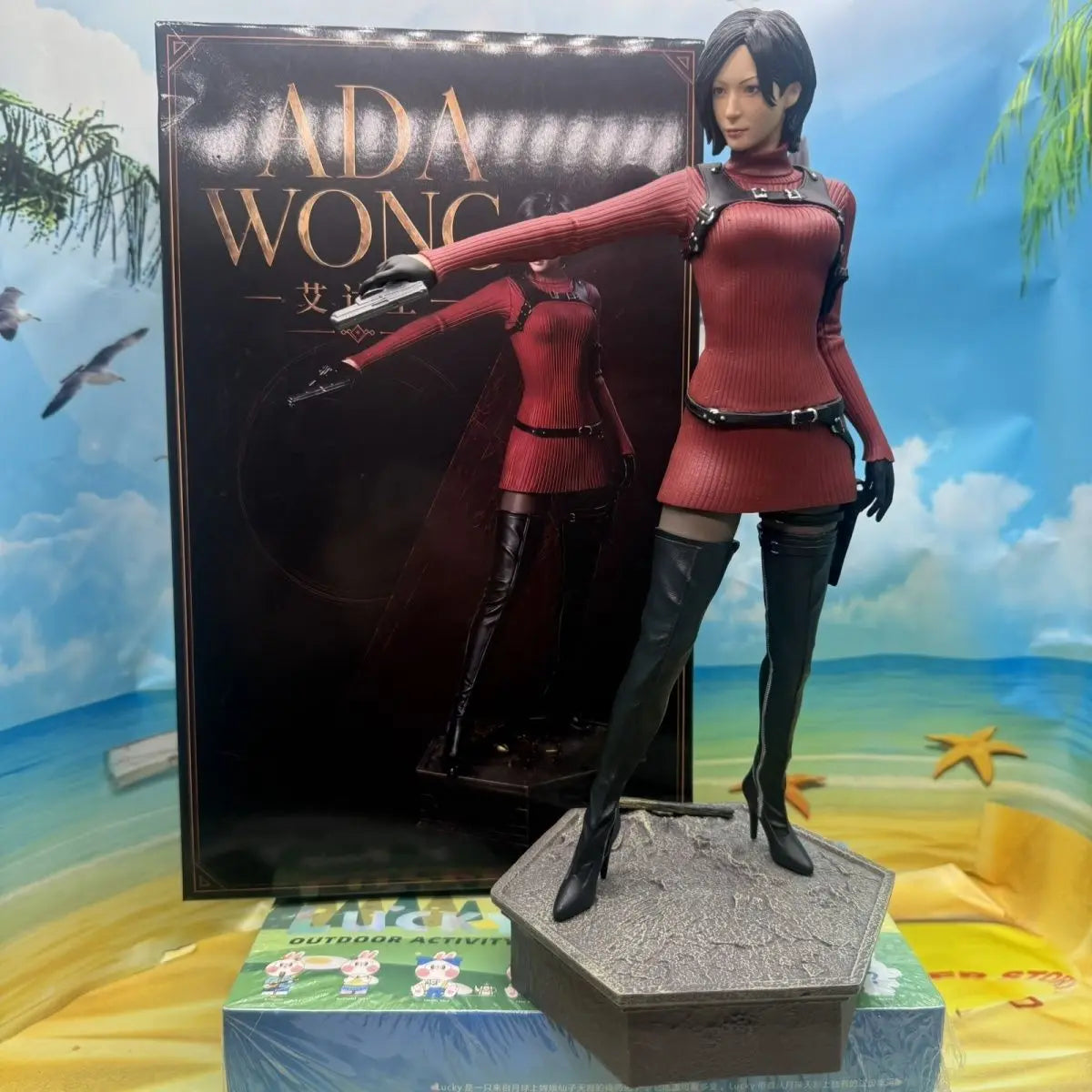 New Resident Evil Ada Wong 1/6 Scale Anime PVC Figure Red Dress Ver Zombie Hunter Collectible Statue Ornament Toy Gift In Stock
