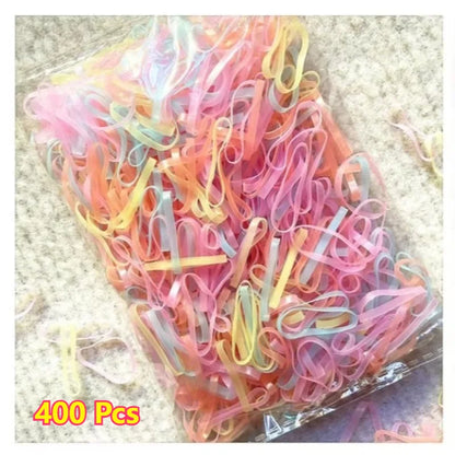 100pcs of Coffee Brown Elastic Hair Ties - Disposable High-Elasticity Ponytail Holders for Women And Girls.