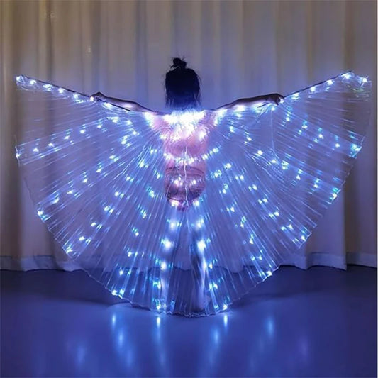 Beautiful LED Butterfly Wings Light Up Fairy Wings Luminous Butterfly Costumes For Adult Children Kids Party Performance Dance