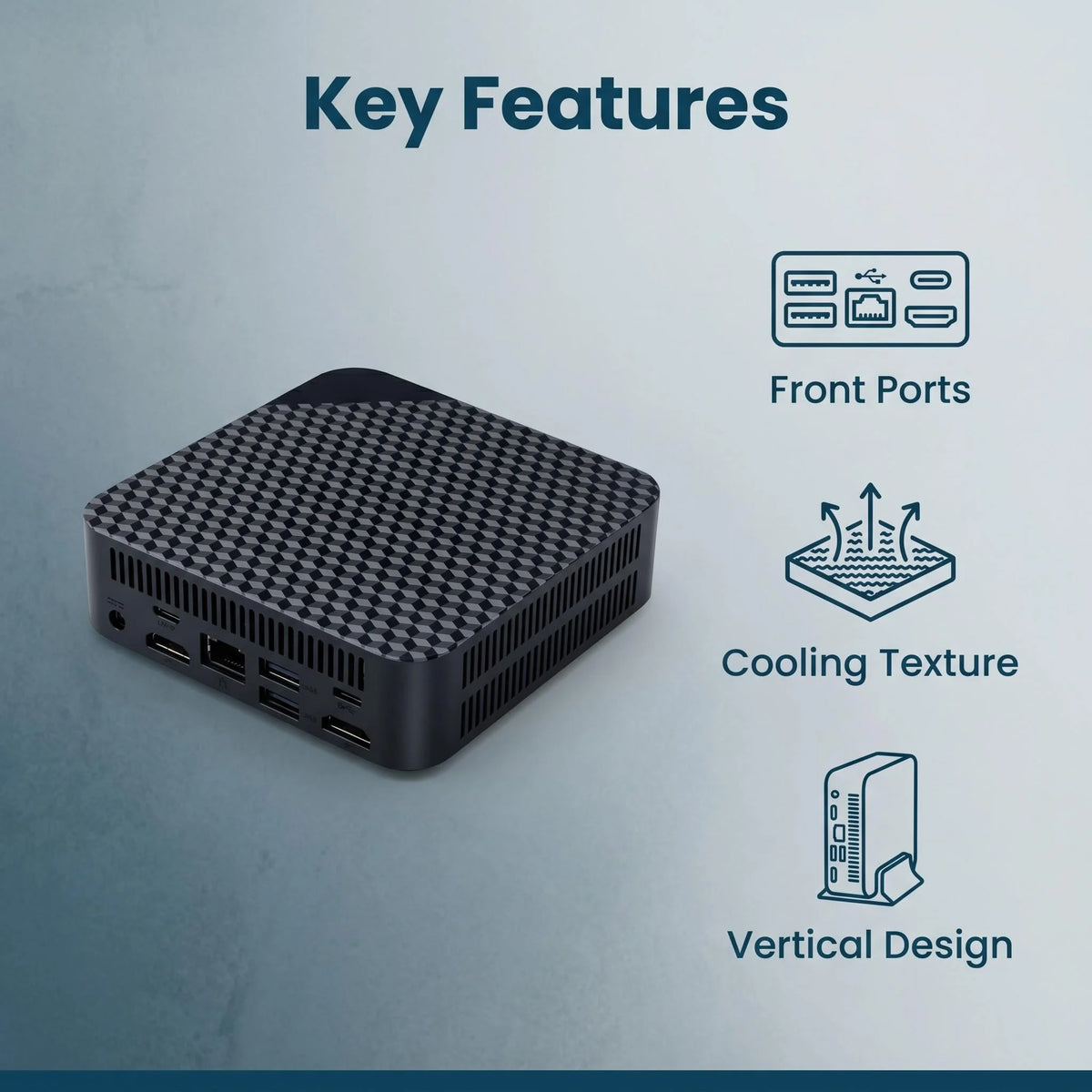 Core i9 10980HK Mini Desktop 16GB DDR4 512GB M.2 NVMe SSD Triple 4K Display WiFi6 BT5.2 Silent Cooling Home Office Pro PC