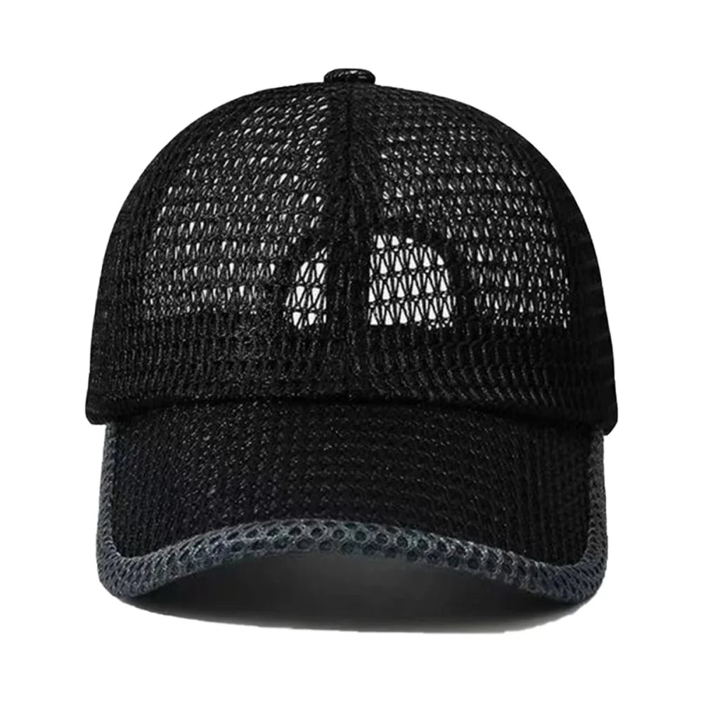 1 Simple Unisex Mesh Breathable Baseball Cap, Adjustable Casual Hat for Spring and Summer Outdoor Use, Sun Protection Hat