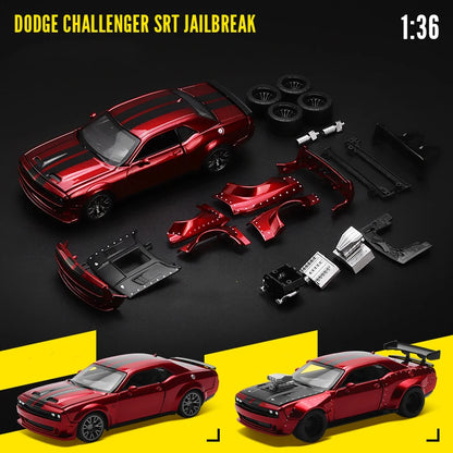 CCA MSZ 1:36 2022 Dodge Challenger SRT Jailbreak Alloy Toy Car Model Racing Alloy assembly series sports cars Fitting styles