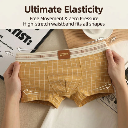 1/3PCS 95% Cotton Classtic Plaid Women's Lingerie Breathable Mesh Crotch Underwear Arrival Soft High Elastic Lingerie for Woman