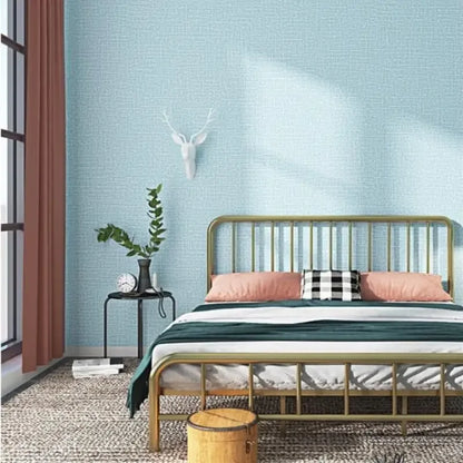 Linen Wallpaper Self-adhesive Waterproof Moisture-proof and Moldy Resistant 3D Wall Stickers Home Living Room Wall Decoration