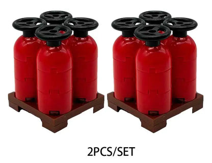 MOC Fuel Gas Tank Building Blocks Kit Wine Barrels Goods Container Forklift Bricks Toys Boys Gift