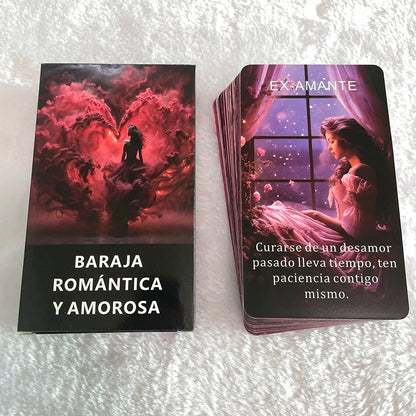 Spanish Love Oracle Cards ,Romance Oracle Cards, Tarot Deck, Fortune Telling Toys, Prophecy Divination Deck, Keywords, 12x7cm