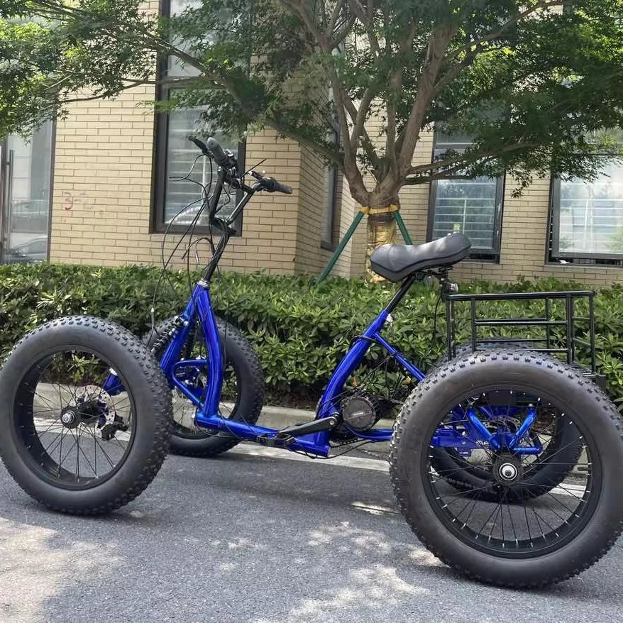 Original Four-wheel Bicycle for Adults, 1000W, 750W, 500W, Cargo Bicycle Fat Tire, Snow Tire, Suitable for Cargo and Snow Riding