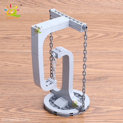 HUIQIBAO MOC Tensegrity Sculptures Anti-Gravity Building Blocks Creator Novel Physics Balance DIY Bricks Toys for Children Gift