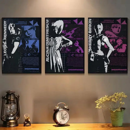 game survival Resident Evil Poster Painting Wall Art Mural for Living Room Home Decor and Gifts