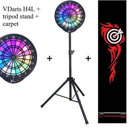 VDARTS H4L Bluetooth Electronic Dartboard Set, Full LED Light Coverage,Professional Soft-Tip Board for Home Office & Competition