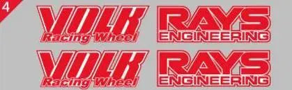 Classical Car Styling Classical Wheel Rim Decorative Vinyl Creative Sticker Decal Set for RAYS Volk Racing TE37 TE37 SL TE37C