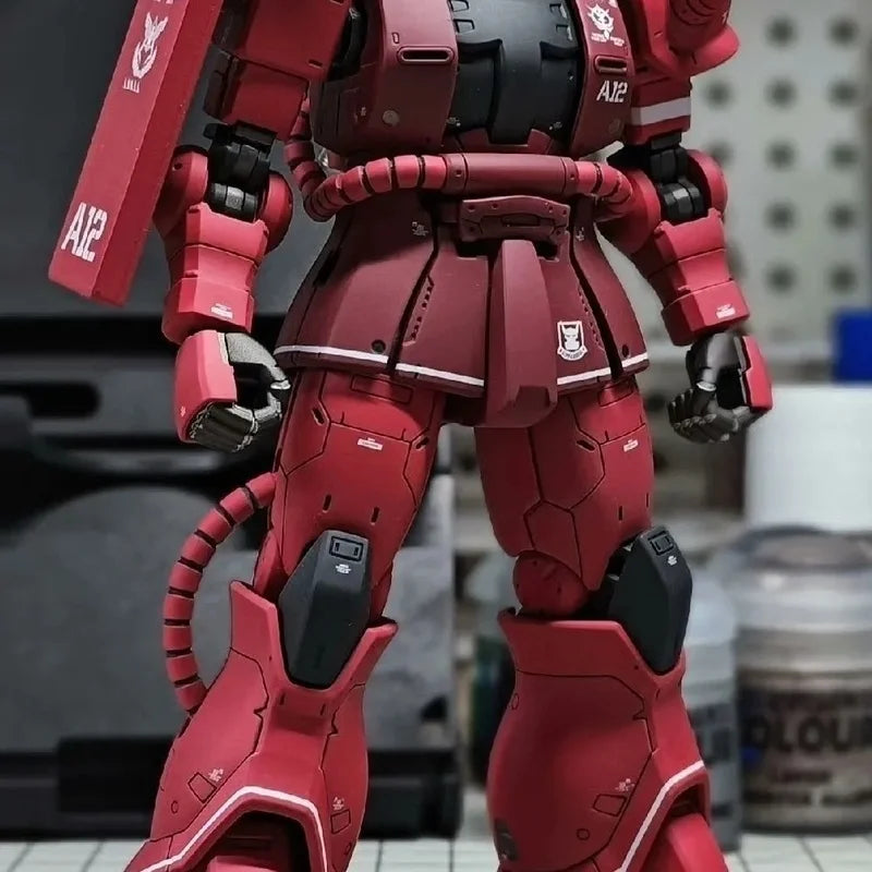 HG 1/144 GTO Zaku Of The Red Comet Assembly Model Kit  Action Figure Exquisite Desktop Decoration Surprise Gift Collection Toys