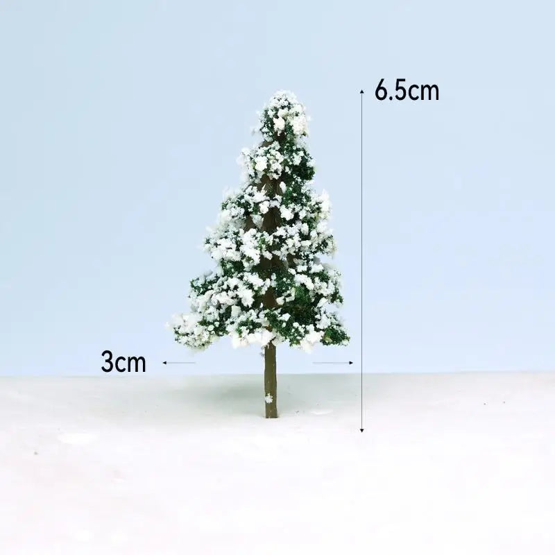 Xmas Christmas Decoration 5 Sizes Of Mini Snow Pine Model Scenery Trees For Winter Ornaments Crafts Home