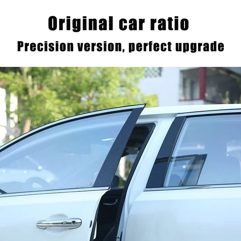 Glossy Black Pillar Posts Door Side Window Trim Sticker Cover For Porsche Macan Panamera 970 Porsche Panamera Car accessories