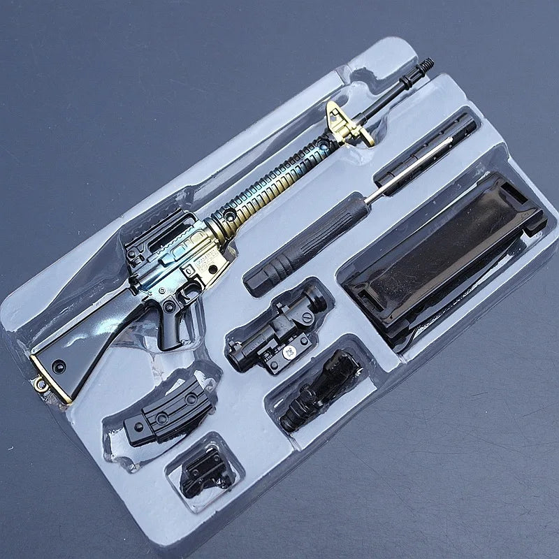 Game Kids Toys PUBG SKS AKM 98K Gun Ornaments Keychain Weapon Model Alloy Prop Decoration War Game Toy Crafts Collections Gift