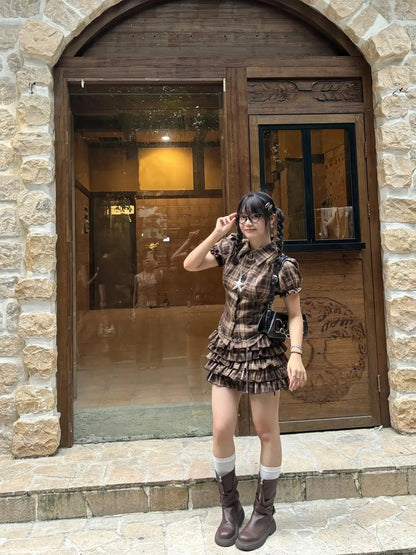 Harajuku Dress 2-Piece Set Sexy Y2k Vintage Mini Skirt Slim Elegant Party Dresses Goth Punk Aesthetic Basics Summer Hot Girl 90s