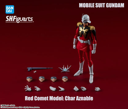 Bandai S.H.Figuarts MOBILE SUIT GUNDAM Red Comet Char Aznable Premium Collectible Model Gift