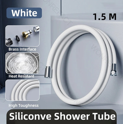Bathroom Silicone Shower Tube Bend Arbitrarily Hose Explosion Proof Anti Winding Shower Head Hose Used High Toughness Design