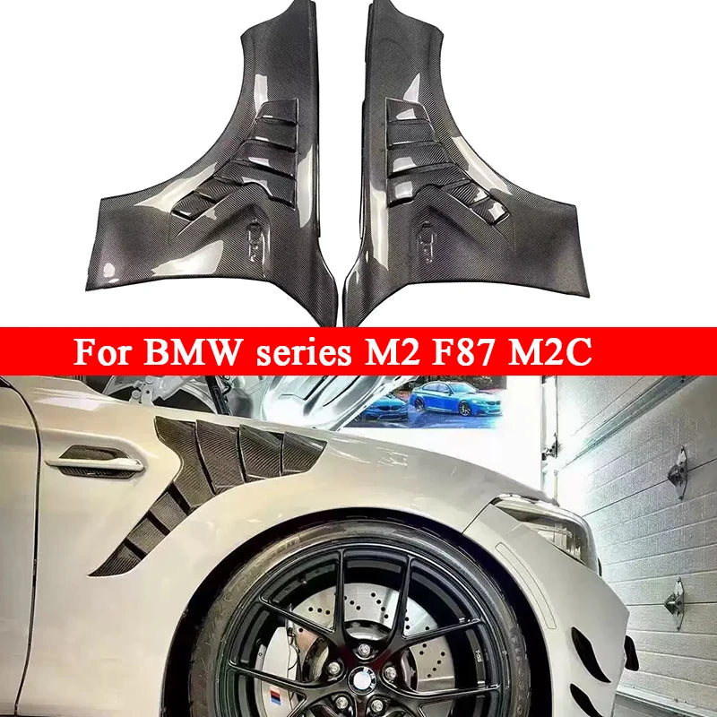 For BMW M2 F87 M2C 2014-2020 Carbon Fiber Fender Bumper Retrofit the Carbon fiber replacement Openings leaf plate automotive par